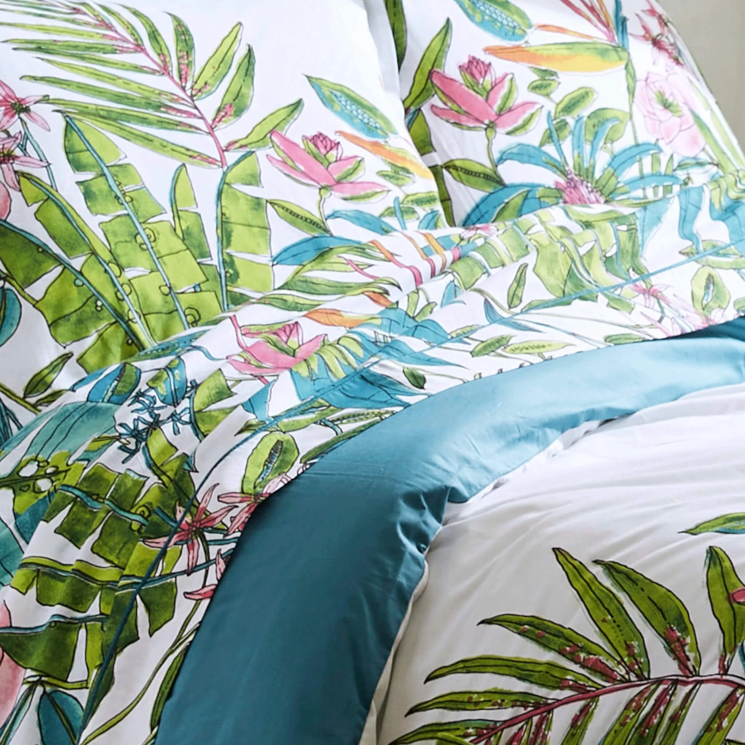 Parure De Lit Sumatra Paon - Tradilinge 4 Parure De Lit Sumatra Paon - Tradilinge – Image 2