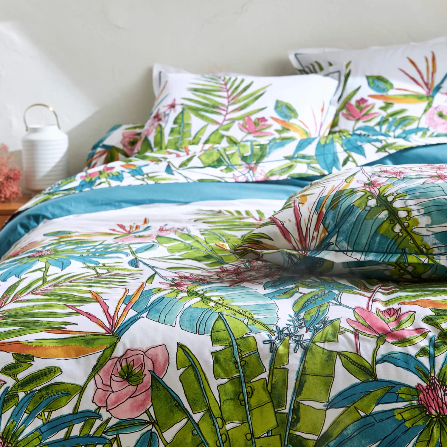 Parure De Lit Sumatra Paon - Tradilinge 5 Parure De Lit Sumatra Paon - Tradilinge – Image 3