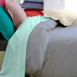 Housse De Couette Percale Baltique - Tradilinge 5 Housse De Couette Percale Baltique - Tradilinge -Doublures De Lit Soldes 2024 percale baltique zoom