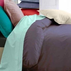 Housse De Couette Percale Minéral - Tradilinge -Doublures De Lit Soldes 2024 percale mineral zoom