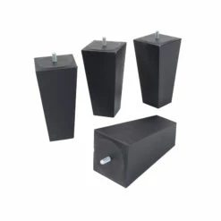 4 Pieds Fuseau Tronqué Anthracite 15 Cm