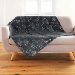 Plaid Flanelle Imprimé Métallisé Arty Line 125x150 Cm 7 Plaid Flanelle Imprimé Métallisé Arty Line 125x150 Cm -Doublures De Lit Soldes 2024 plaid arty anthra