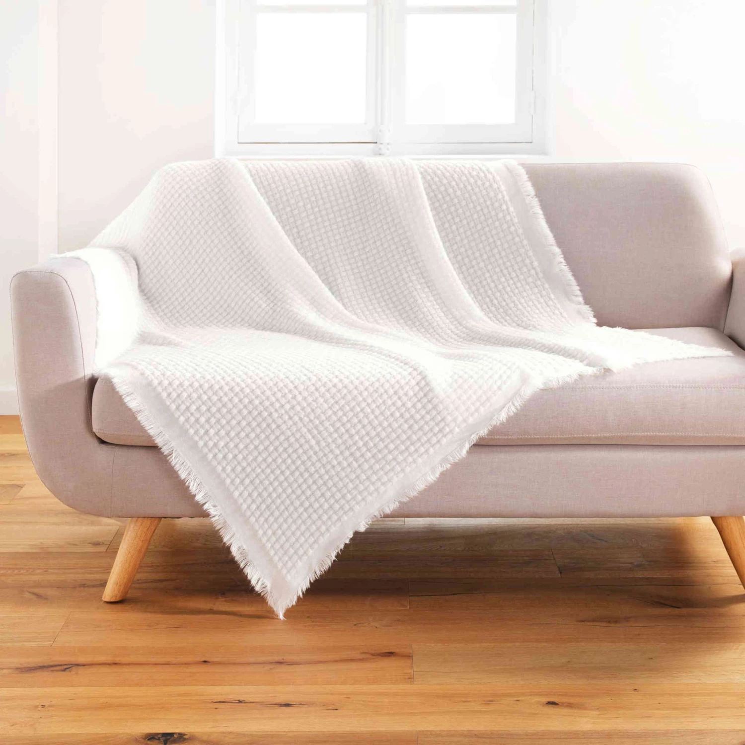 Plaid à Franges Acrylique Coraline 125x150 Cm 3 Plaid à Franges Acrylique Coraline 125x150 Cm