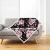 Plaid Velours/sherpa Flower 125x150 Cm 2 Plaid Velours/sherpa Flower 125x150 Cm -Doublures De Lit Soldes 2024 plaid flower