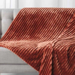 Plaid Flanelle Jacquard Uni Kalie Rose 5 Plaid Flanelle Jacquard Uni Kalie Rose -Doublures De Lit Soldes 2024 plaid kalie rose zoom