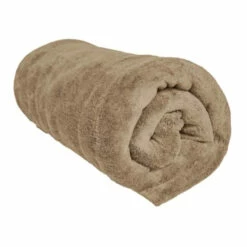 Plaid Microfibre 140x200 Cm 12 Plaid Microfibre 140x200 Cm -Doublures De Lit Soldes 2024 plaid microfibre 140x200 cm taupe fond blanc 1