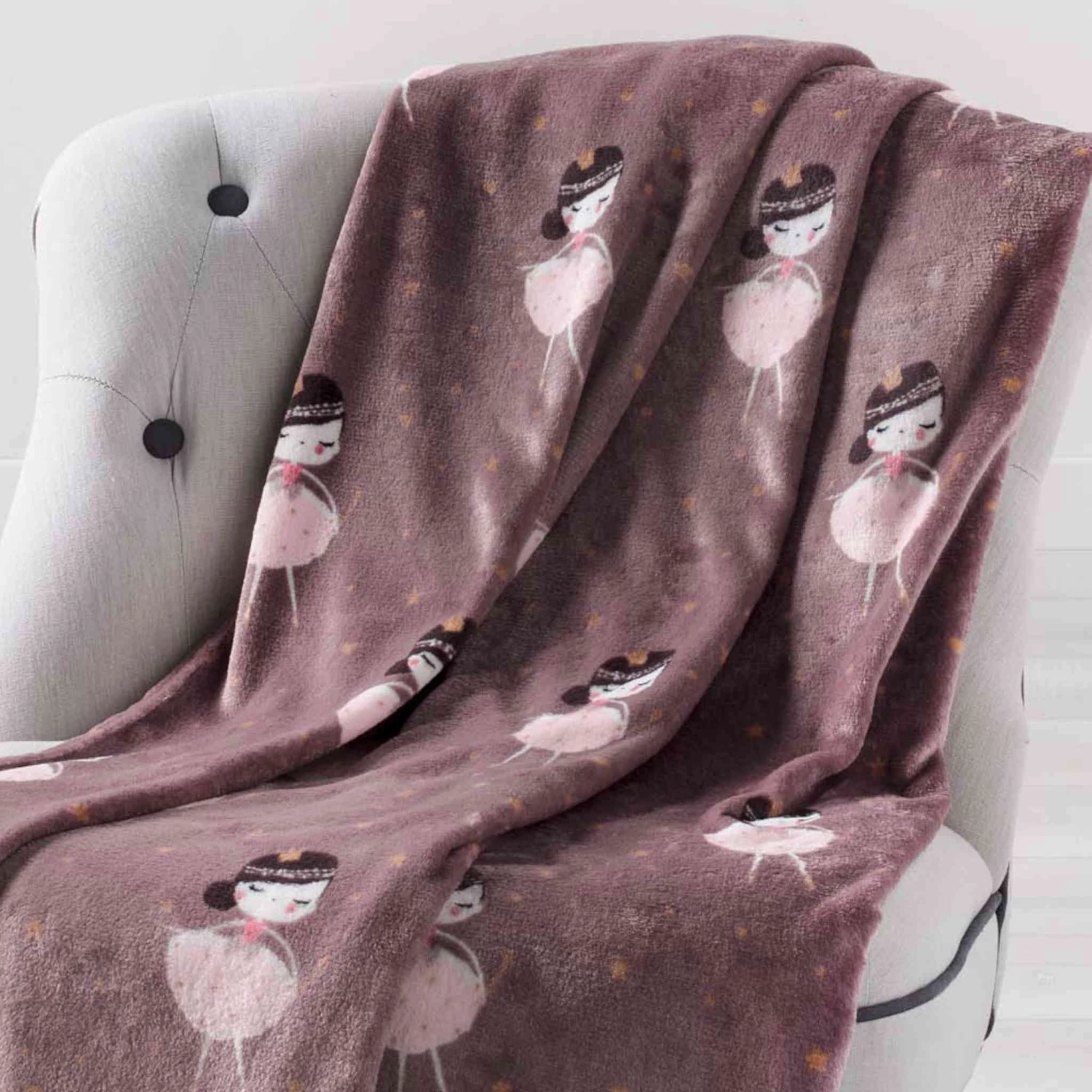 Plaid Enfant Flanelle Petite Princesse 125x150 Cm 4 Plaid Enfant Flanelle Petite Princesse 125x150 Cm – Image 2