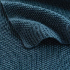 Plaid Tricotine 125x150 Cm 26 Plaid Tricotine 125x150 Cm -Doublures De Lit Soldes 2024 plaid tricotine bleu