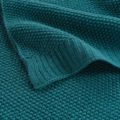 Plaid Tricotine 125x150 Cm 32 Plaid Tricotine 125x150 Cm -Doublures De Lit Soldes 2024 plaid tricotine emeraude