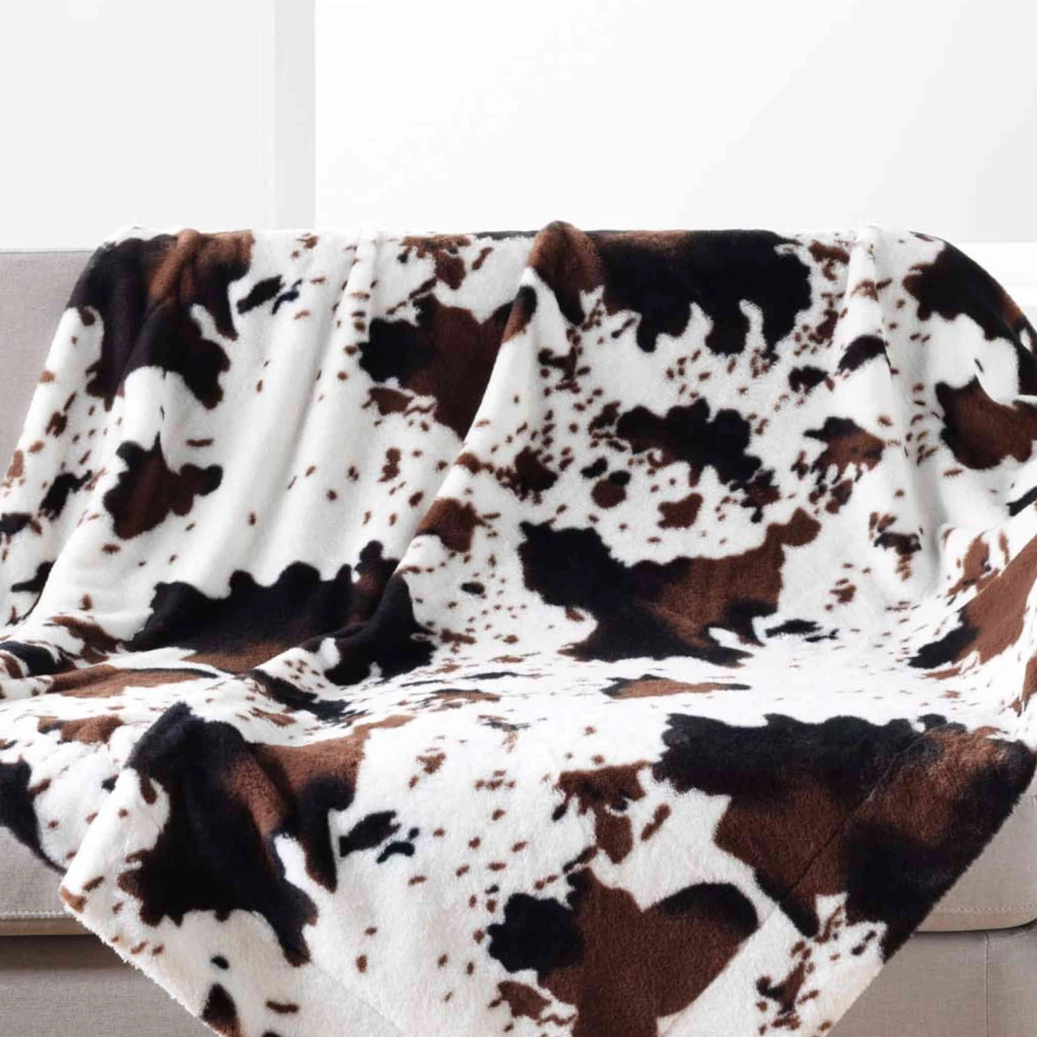 Plaid Imitation Fourrure/sherpa Western 125x150 Cm 4 Plaid Imitation Fourrure/sherpa Western 125x150 Cm – Image 2