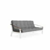 Banquette Convertible POETRY En Pin Blanc Avec Matelas Futon 2 Banquette Convertible POETRY En Pin Blanc Avec Matelas Futon -Doublures De Lit Soldes 2024 poetry blanc fond blanc 4