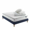 Ensemble Matelas Ressorts, Sommier, Pieds, Couette Et Oreiller Rêve 300 - SOMEO 2 Ensemble Matelas Ressorts, Sommier, Pieds, Couette Et Oreiller Rêve 300 - SOMEO -Doublures De Lit Soldes 2024 reve 300 mat som cou or 3 4 fond blanc
