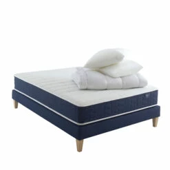 Ensemble Matelas Ressorts, Sommier, Pieds, Couette Et Oreiller Rêve 400 - SOMEO