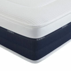 Ensemble Matelas Ressorts Et Mémoire De Forme, Sommier, Pieds, Tête De Lit, Couette Et Oreiller Rêve 600 - SOMEO -Doublures De Lit Soldes 2024 reve 600 zoom ganse zip fond blanc 49