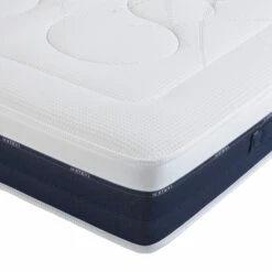 Ensemble Matelas Ressorts Et Mémoire De Forme, Sommier, Pieds, Tête De Lit, Couette Et Oreiller Rêve 600 - SOMEO -Doublures De Lit Soldes 2024 reve 600 zoom lateral fond blanc 49
