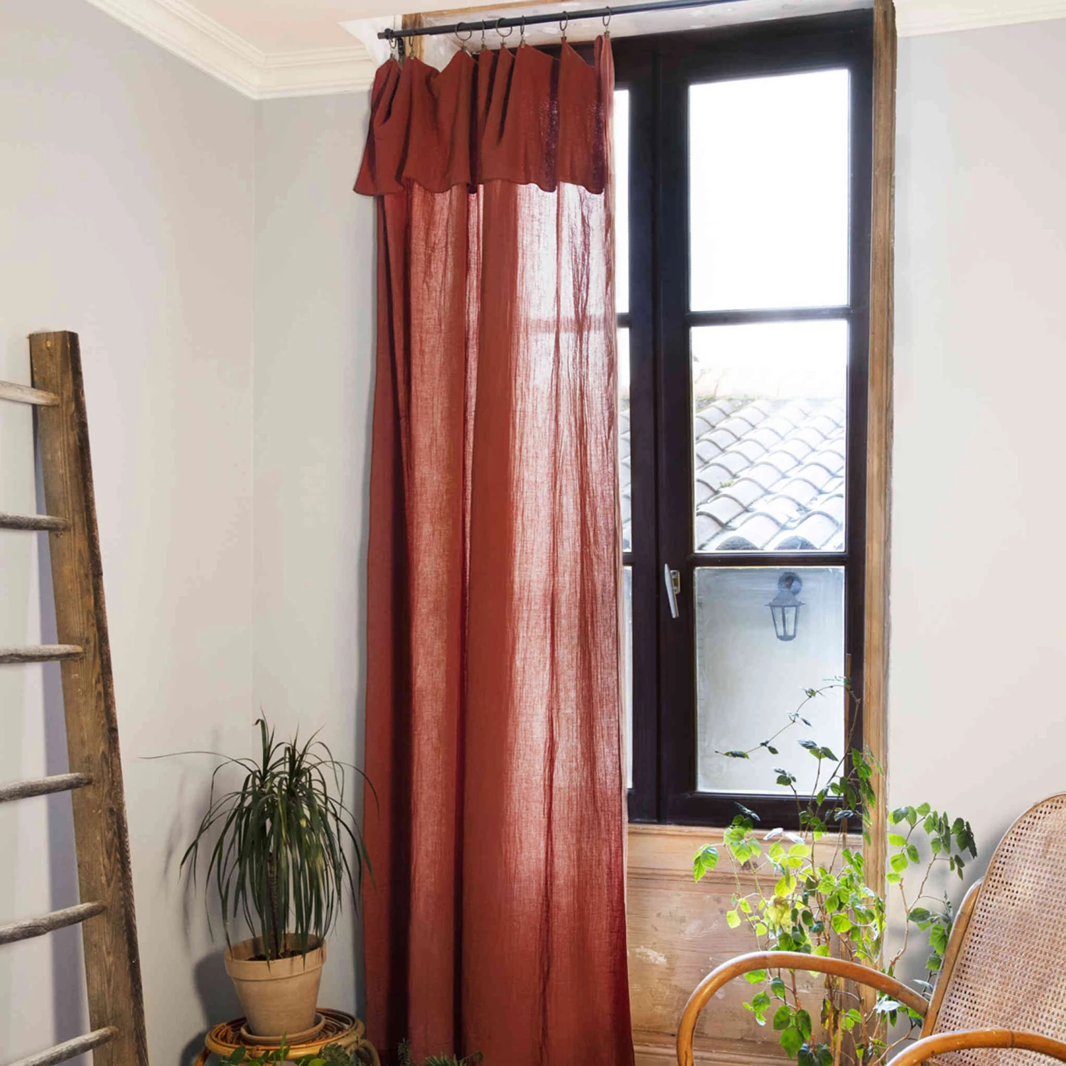 Lot De 2 Rideaux Gaze De Coton Ajustables 140x300 Cm 3 Lot De 2 Rideaux Gaze De Coton Ajustables 140x300 Cm