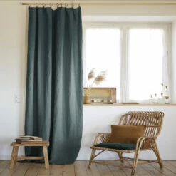 Rideau à Pinces Ajustable Lin 140x270 Cm 10 Rideau à Pinces Ajustable Lin 140x270 Cm -Doublures De Lit Soldes 2024 rideau ajustable lin gris ambiance 1