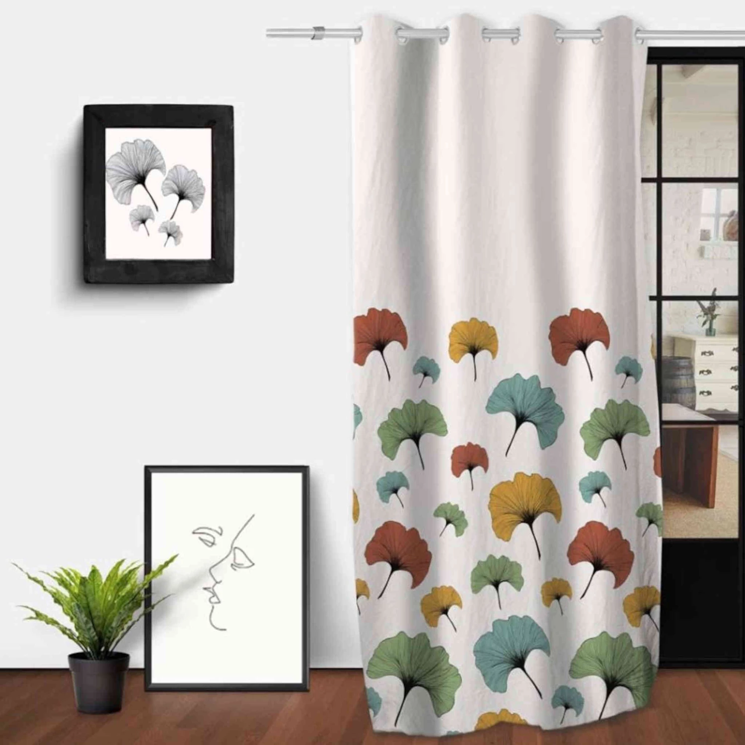 Rideau à œillets Ginkgo 132x250 Cm 3 Rideau à œillets Ginkgo 132x250 Cm