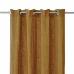 Rideau à œillets En Lin Lavé 140x250 21 Rideau à œillets En Lin Lavé 140x250 -Doublures De Lit Soldes 2024 rideau lin oeillets miel face fond blanc
