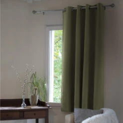 Lot De 2 Rideaux Occultants à œillets Kaki
