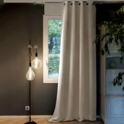 Rideau Occultant Thermique à œillets 180x260 21 Rideau Occultant Thermique à œillets 180x260 -Doublures De Lit Soldes 2024 rideau oeillets inuit pampa ambiance 7