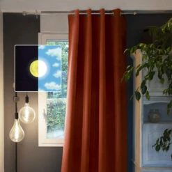 Rideau Occultant à œillets Orange 5 Rideau Occultant à œillets Orange -Doublures De Lit Soldes 2024 rideau orange