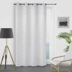 Rideau à œillets Paon 135x250 Cm -Doublures De Lit Soldes 2024 rideau paon blanc