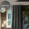 Rideau Occultant Thermique à œillets 140x260 1 Rideau Occultant Thermique à œillets 140x260 -Doublures De Lit Soldes 2024 rideau polaire anthracite 2 1