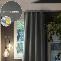 Rideau Occultant Thermique à œillets 140x260
