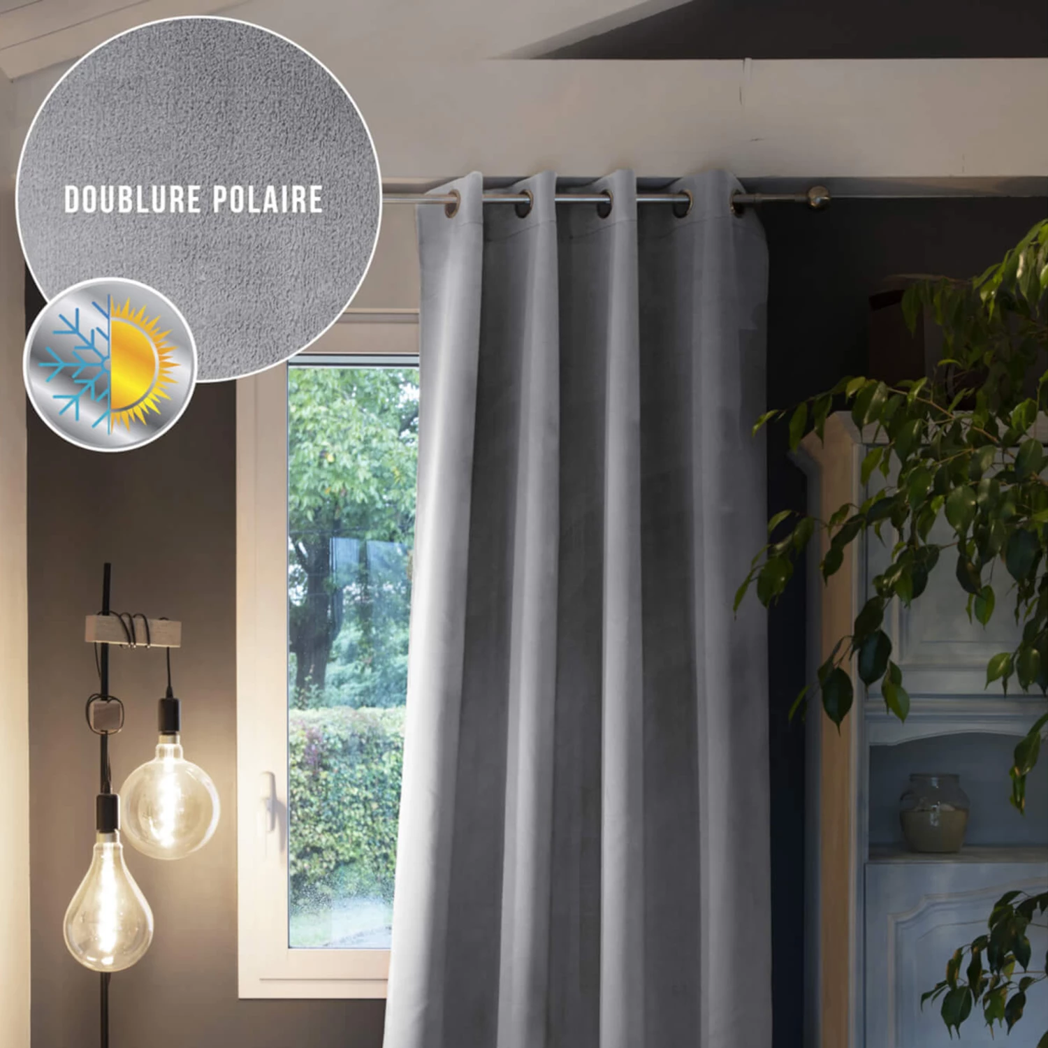 Rideau Occultant Thermique à œillets 140x260 4 Rideau Occultant Thermique à œillets 140x260 – Image 2