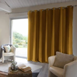 Rideau Occultant Thermique à œillets 280x260 15 Rideau Occultant Thermique à œillets 280x260 -Doublures De Lit Soldes 2024 rideau polaire jaune 16
