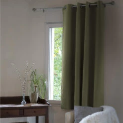 Rideau Occultant Thermique à œillets 140x180 19 Rideau Occultant Thermique à œillets 140x180 -Doublures De Lit Soldes 2024 rideau polaire kaki 140x180 ambiance 2