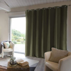 Rideau Occultant Thermique à œillets 280x260 19 Rideau Occultant Thermique à œillets 280x260 -Doublures De Lit Soldes 2024 rideau polaire kaki 280x260 ambiance 2