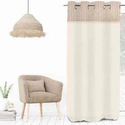 Rideau à œillets Romane Brodé 135x250 Cm