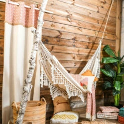 Rideau à œillets Avec Frange Jute Beige 135x250 7 Rideau à œillets Avec Frange Jute Beige 135x250 -Doublures De Lit Soldes 2024 rideau souk ambiance