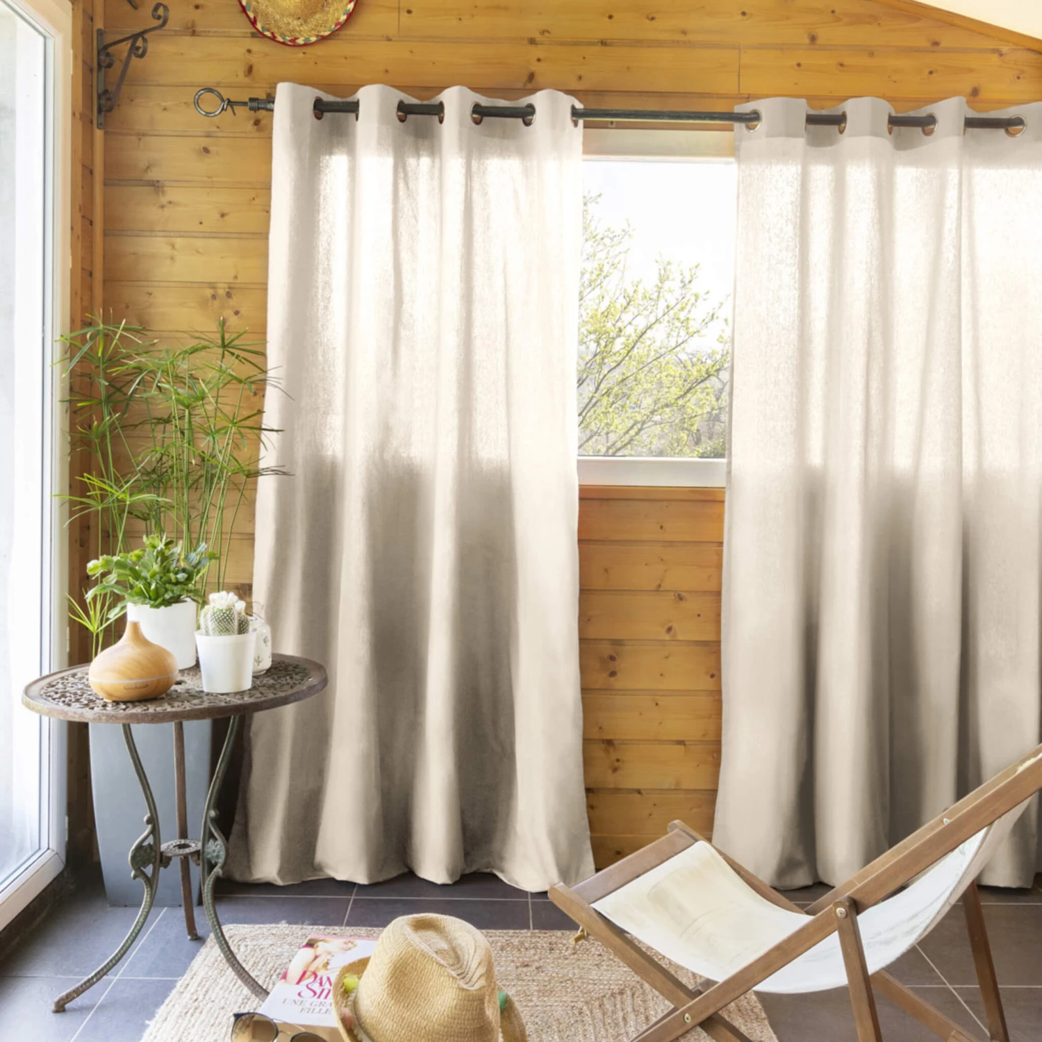 Lot De 2 Rideaux Tamisants à œillets 140x260 3 Lot De 2 Rideaux Tamisants à œillets 140x260