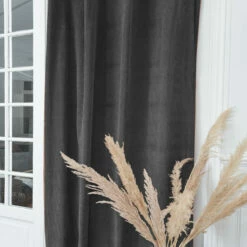 Rideau à œillets En Velours Côtelé 135x250 -Doublures De Lit Soldes 2024 rideau velours cotele anthra ambiance