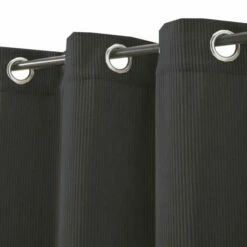 Rideau à œillets En Velours Côtelé 135x250 -Doublures De Lit Soldes 2024 rideau velours cotele anthra zoom 1