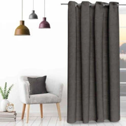 Rideau à œillets Velvet 132x250 Cm 9 Rideau à œillets Velvet 132x250 Cm -Doublures De Lit Soldes 2024 rideau velvet anthracite