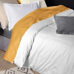 Housse De Couette Satin De Coton Blanc - Tradilinge -Doublures De Lit Soldes 2024 satinblanczoom