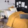 Housse De Couette Satin De Coton Moutarde - Tradilinge 1 Housse De Couette Satin De Coton Moutarde - Tradilinge -Doublures De Lit Soldes 2024 satinmoutarde