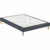 Sommier Déco ANTHRACITE Morphologique 16 Cm Avec Pieds -Doublures De Lit Soldes 2024 sommier d co anthracite morphologique 16 cm avec pieds