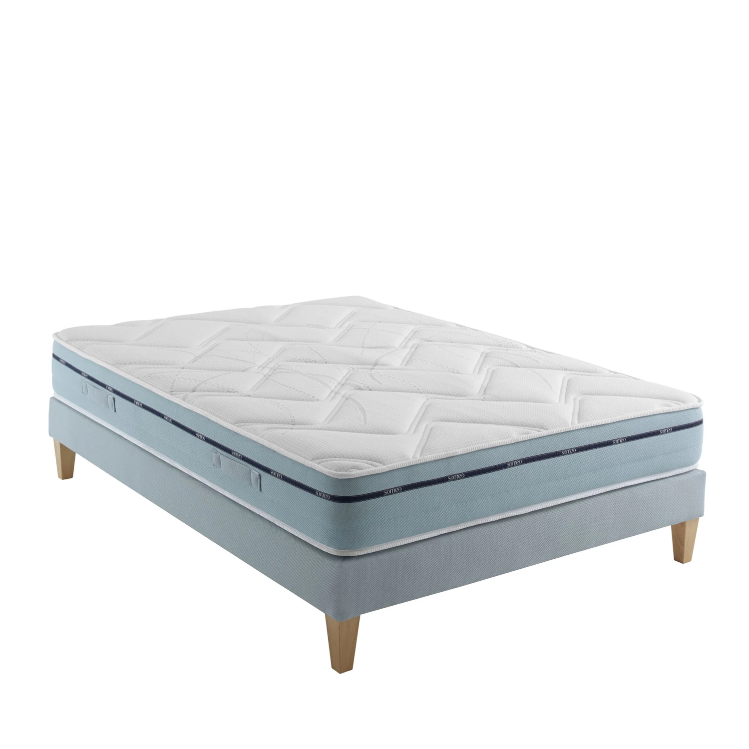 Ensemble Matelas Mémoire De Forme, Sommier Et Pieds Songe 500 - SOMEO 3 Ensemble Matelas Mémoire De Forme, Sommier Et Pieds Songe 500 - SOMEO
