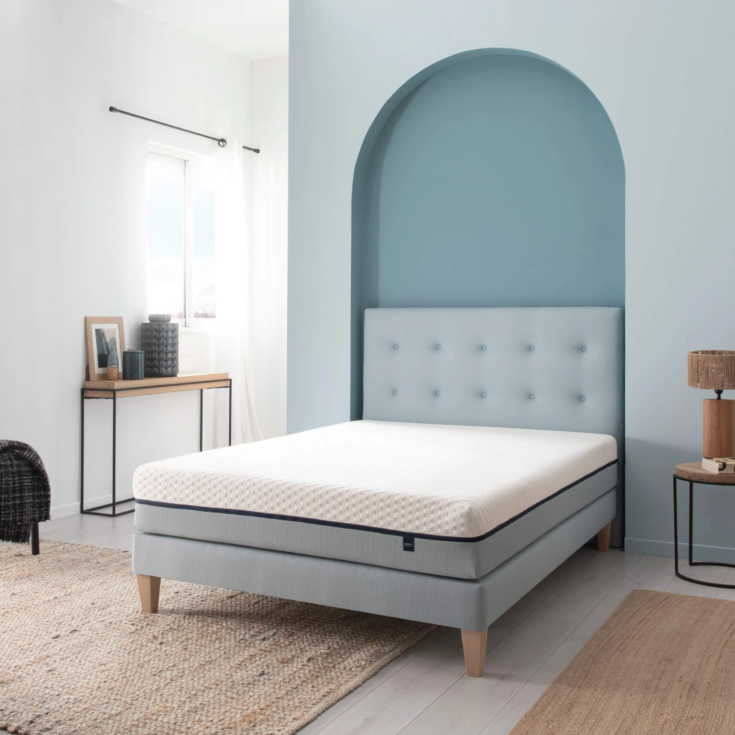 Ensemble Matelas Mémoire De Forme, Sommier, Pieds, Couette Et Oreiller Songe 600 - SOMEO 10 Ensemble Matelas Mémoire De Forme, Sommier, Pieds, Couette Et Oreiller Songe 600 - SOMEO – Image 8