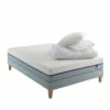 Ensemble Matelas Mémoire De Forme, Sommier, Pieds, Couette Et Oreiller Songe 600 - SOMEO -Doublures De Lit Soldes 2024 songe 600 mat som cou or 3 4 fond blanc