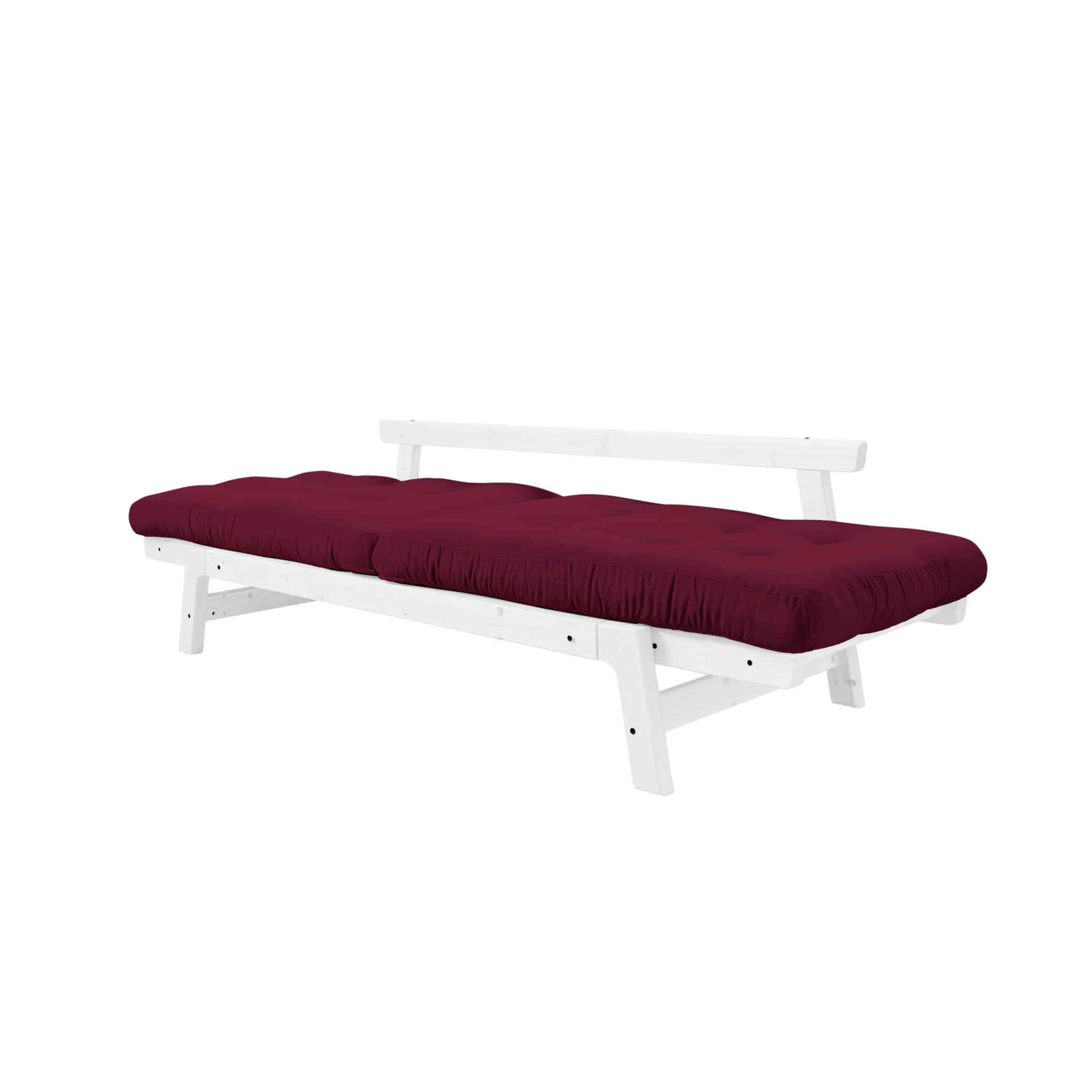 Banquette Ajustable STEP En Pin Massif Blanc Matelas Inclus 2x70x100 6 Banquette Ajustable STEP En Pin Massif Blanc Matelas Inclus 2x70x100 – Image 4