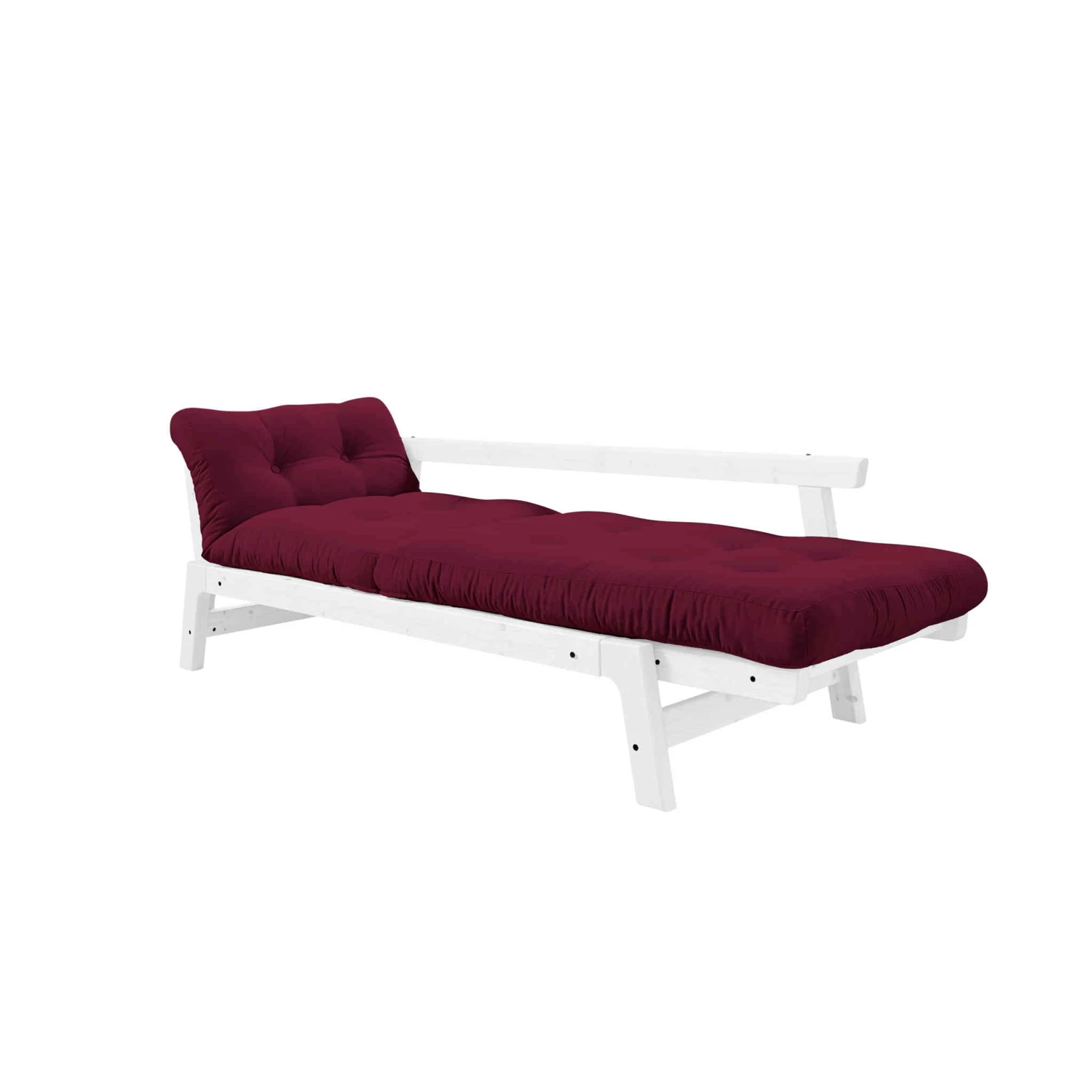 Banquette Ajustable STEP En Pin Massif Blanc Matelas Inclus 2x70x100 5 Banquette Ajustable STEP En Pin Massif Blanc Matelas Inclus 2x70x100 – Image 3