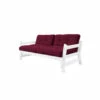 Banquette Ajustable STEP En Pin Massif Blanc Matelas Inclus 2x70x100 2 Banquette Ajustable STEP En Pin Massif Blanc Matelas Inclus 2x70x100 -Doublures De Lit Soldes 2024 step bordeaux fond blanc 3