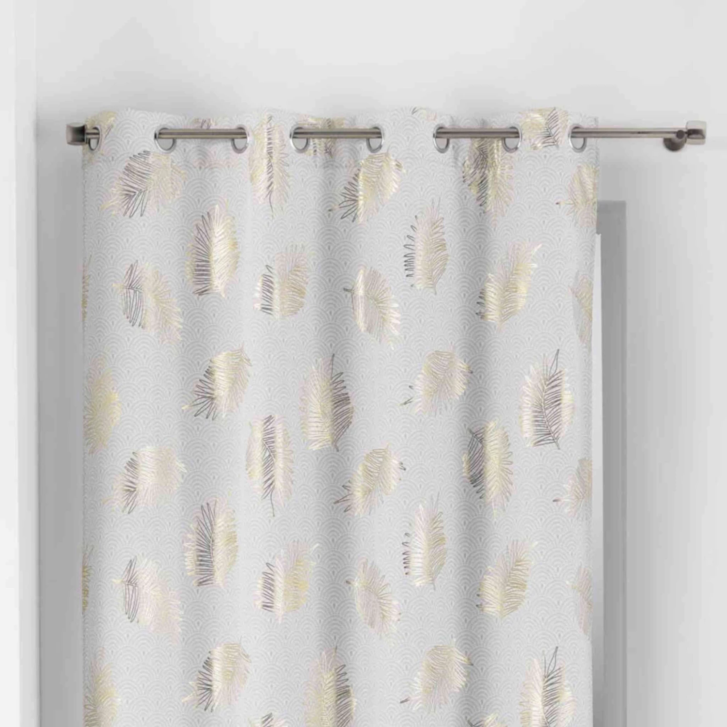 Rideau à œillets Sunny Gold 140x260 Cm 4 Rideau à œillets Sunny Gold 140x260 Cm – Image 2