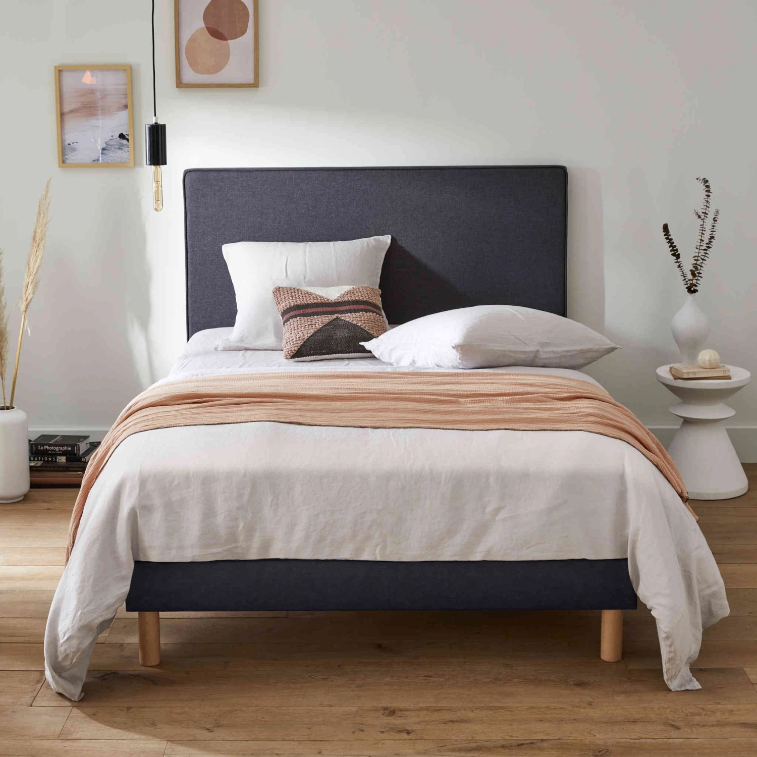 Tête De Lit Déco Melty Chiné Anthracite - Merinos 4 Tête De Lit Déco Melty Chiné Anthracite - Merinos – Image 2
